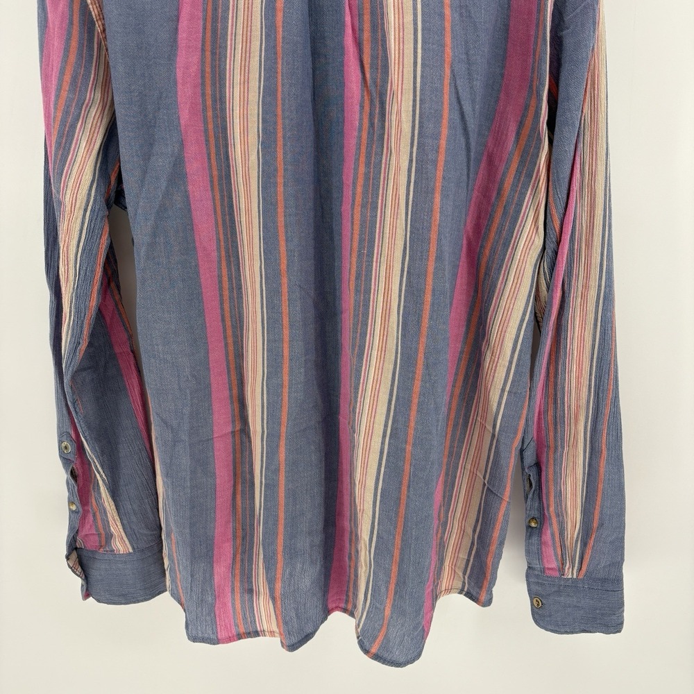 Scotch And Soda Men's Multi Colored Striped XL Organic Cotton Button Up Shirt - Picture 11 of 11